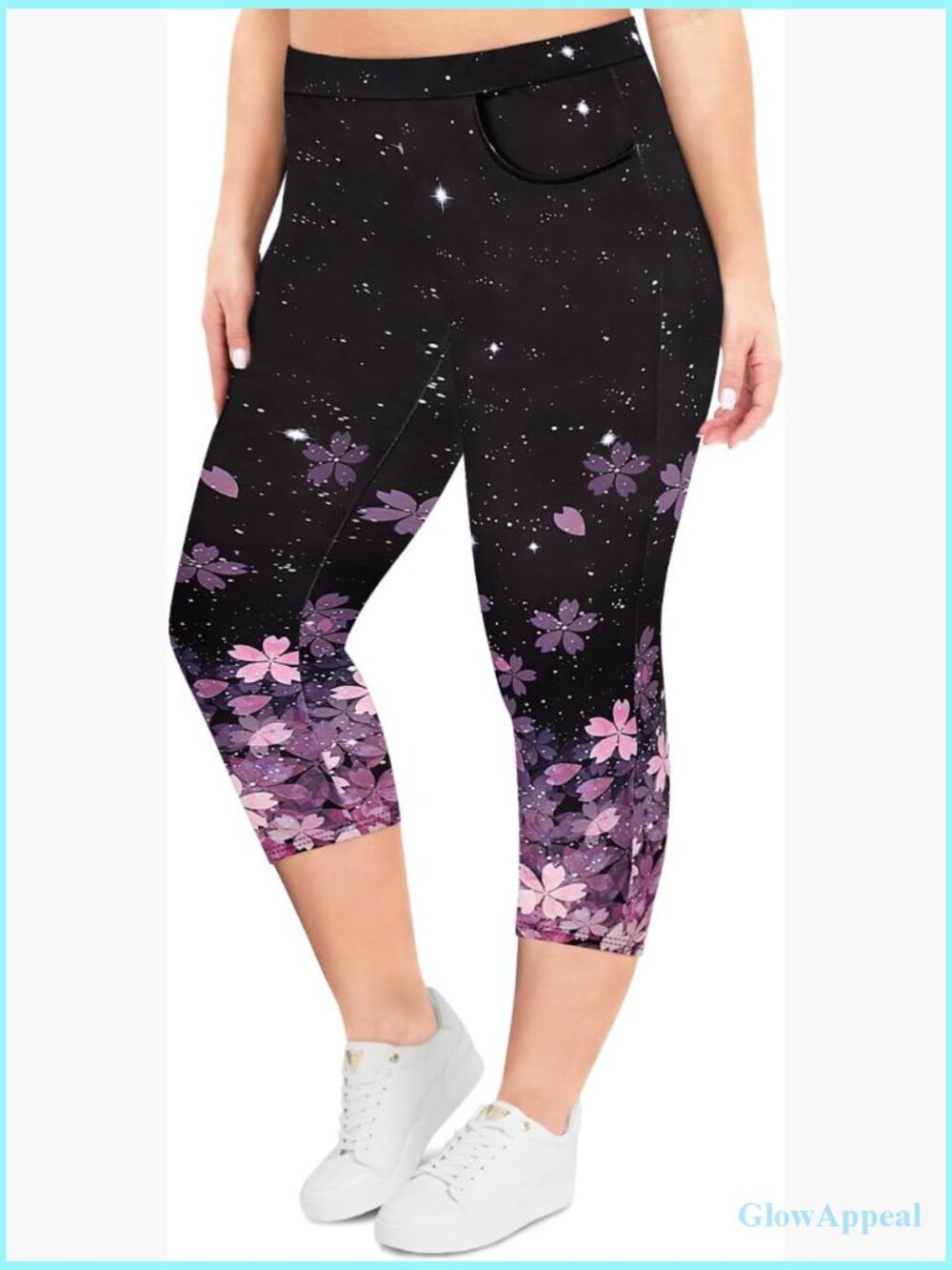 Plus Size High Waist Capri Leggings Stretchy Workout Pants S-5XL